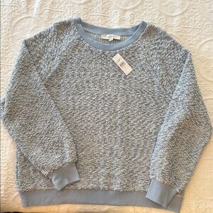 Ann Taylor LOFT Heathered Blue Sweater